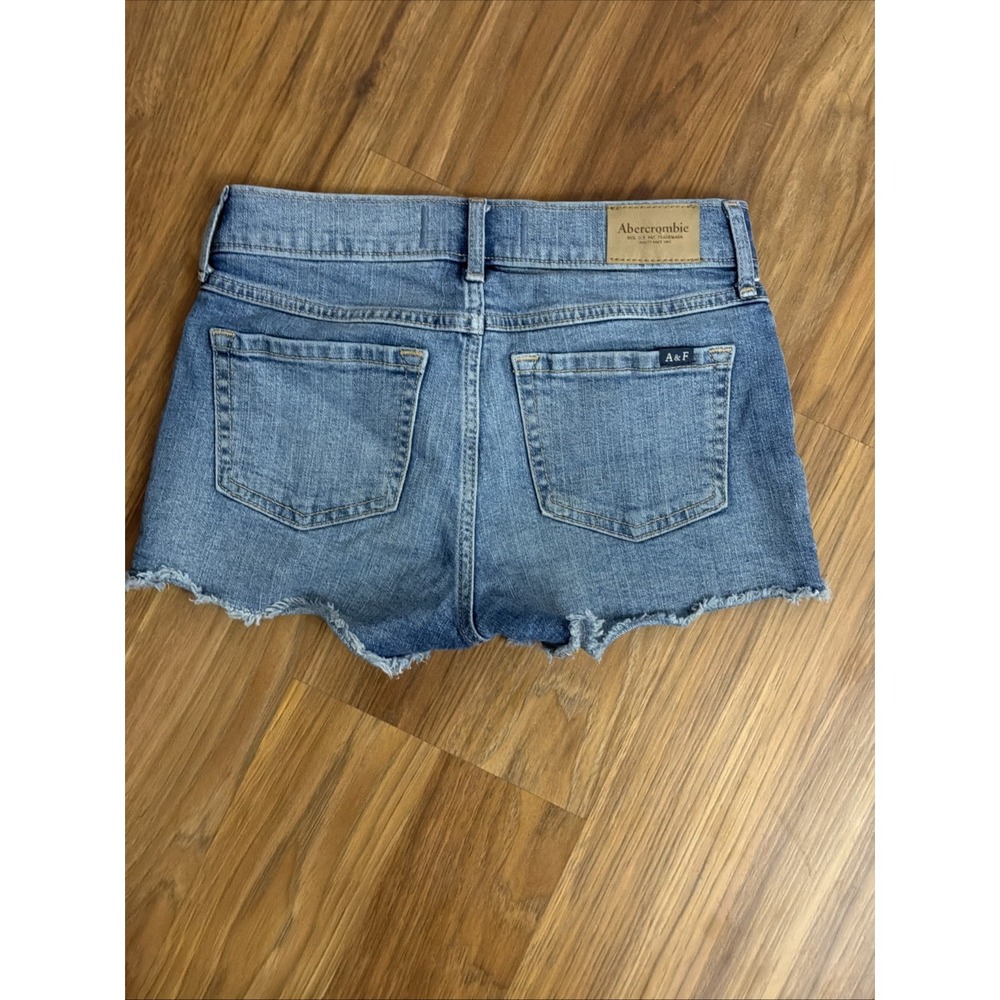 Abercrombie Kids Girls 9/10 Reg High Rise Shortie Jeans Denim Shorts EUC - Picture 5 of 5